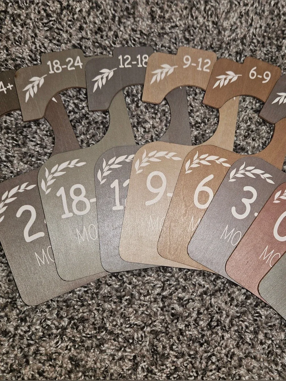 Neutral Wooden Closet Dividers - Newborn to 24+ Months